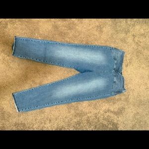 High Waisted Back Zip Skinny Jeans